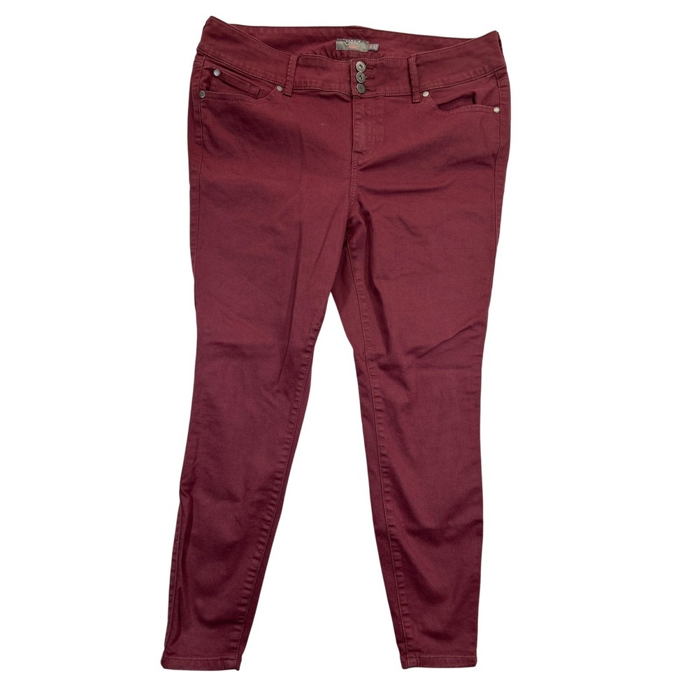 Torrid Jeggings Womens 16 Plus Maroon Feel the Fit Super Soft Stretchy Pants